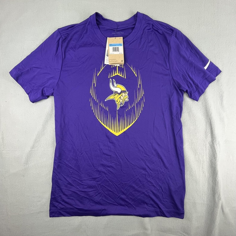 Minnesota Vikings Shirt Mens‎ Medium Purple NFL Football Nike Dri-FIT Tee NEW